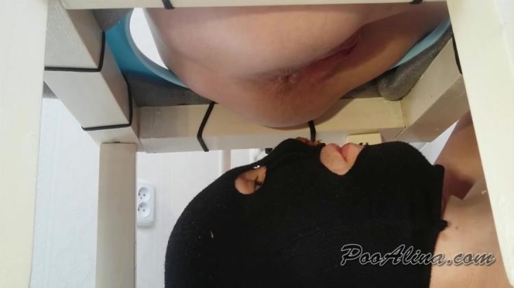 Angelica - A living female toilet, swallowing shit Close-up - Really smelly enema from Alina in mouth slave - HD (2021)
