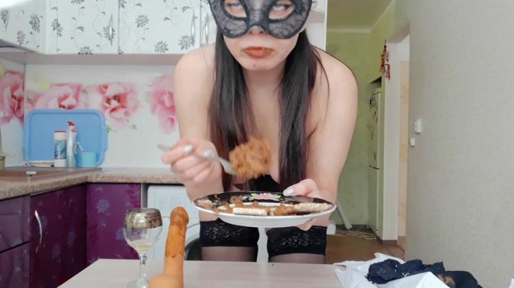 The day of shitty secretary. Breakfast. (part1) with ScatLina - FullHD (2021)