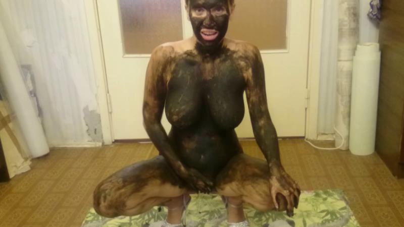 Brown Wife - Black Shit, Smearing whole Body. P1 - FullHD (2026)